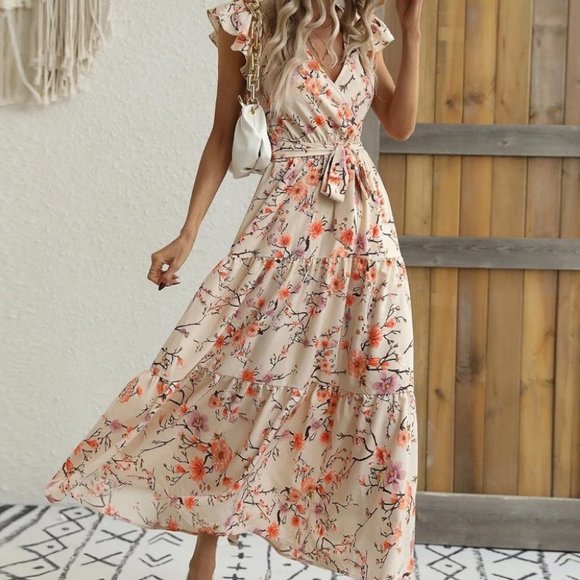 . Dresses & Skirts - Multicolor boho floral  Womens Dress